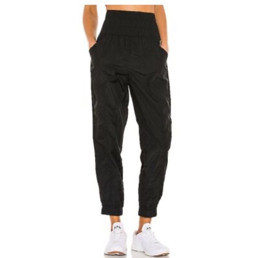 Free People Movement Black Way Home Joggers Smocked Yoga Athletic Comfort